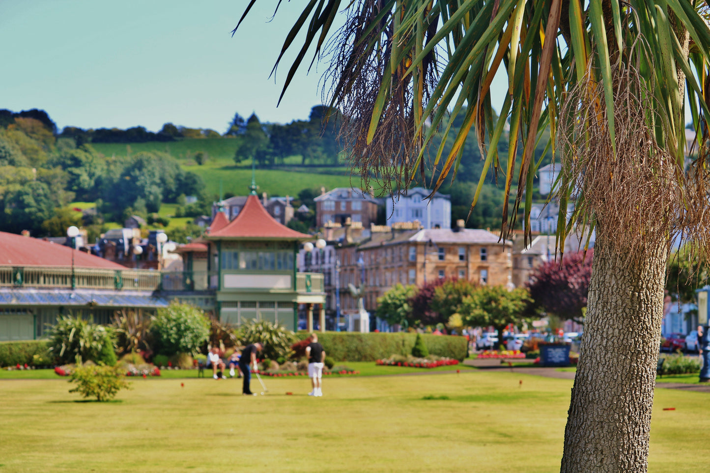 Rothesay Poster Isle Of Bute Golf Putting Green Palm Tree Photography Print