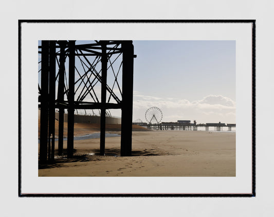 Blackpool Poster Ferris Wheel Under The Boardwalk Photography