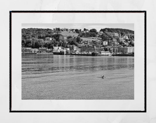 Rothesay Poster Isle Of Bute Coastal Photography Black And White Wall Art