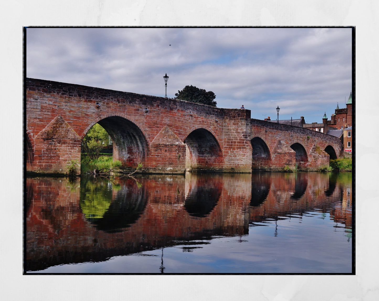 Dumfries Scotland River Nith Devorgilla Bridge Photography Print Poster