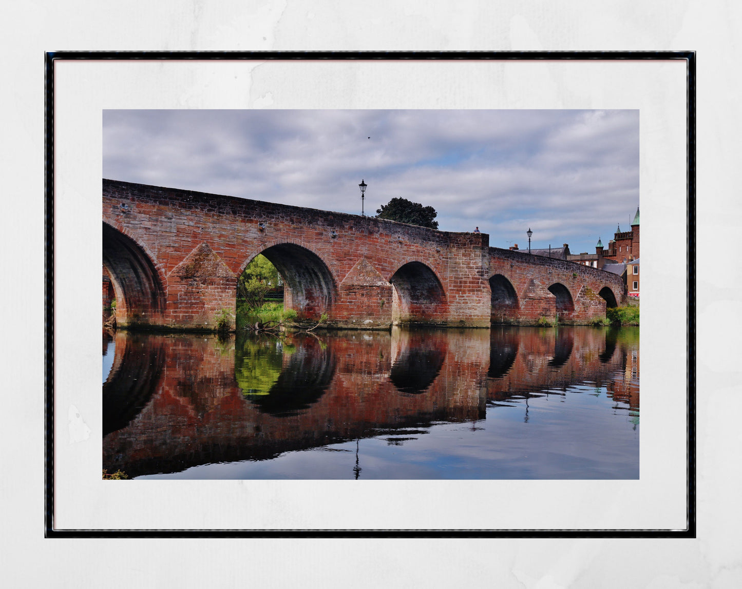 Dumfries Scotland River Nith Devorgilla Bridge Photography Print Poster