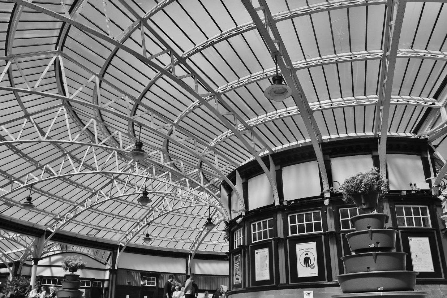 Wemyss Bay Station Print Victorian Architecture Black And White Photography Poster