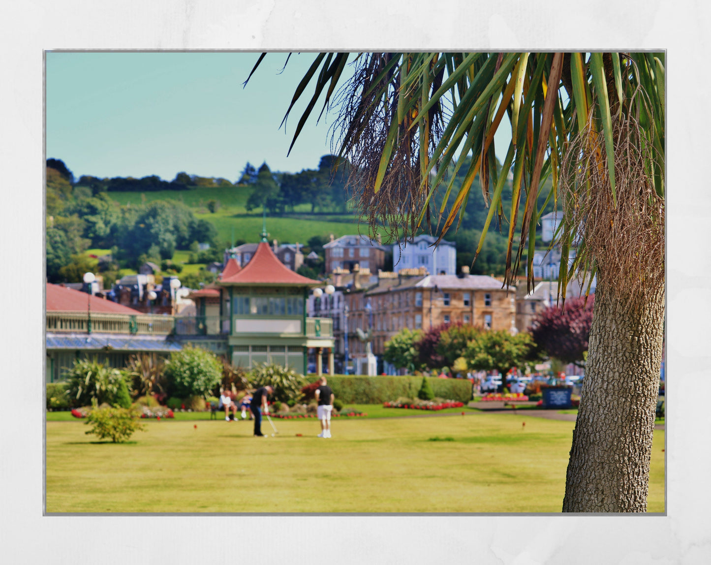 Rothesay Poster Isle Of Bute Golf Putting Green Palm Tree Photography Print