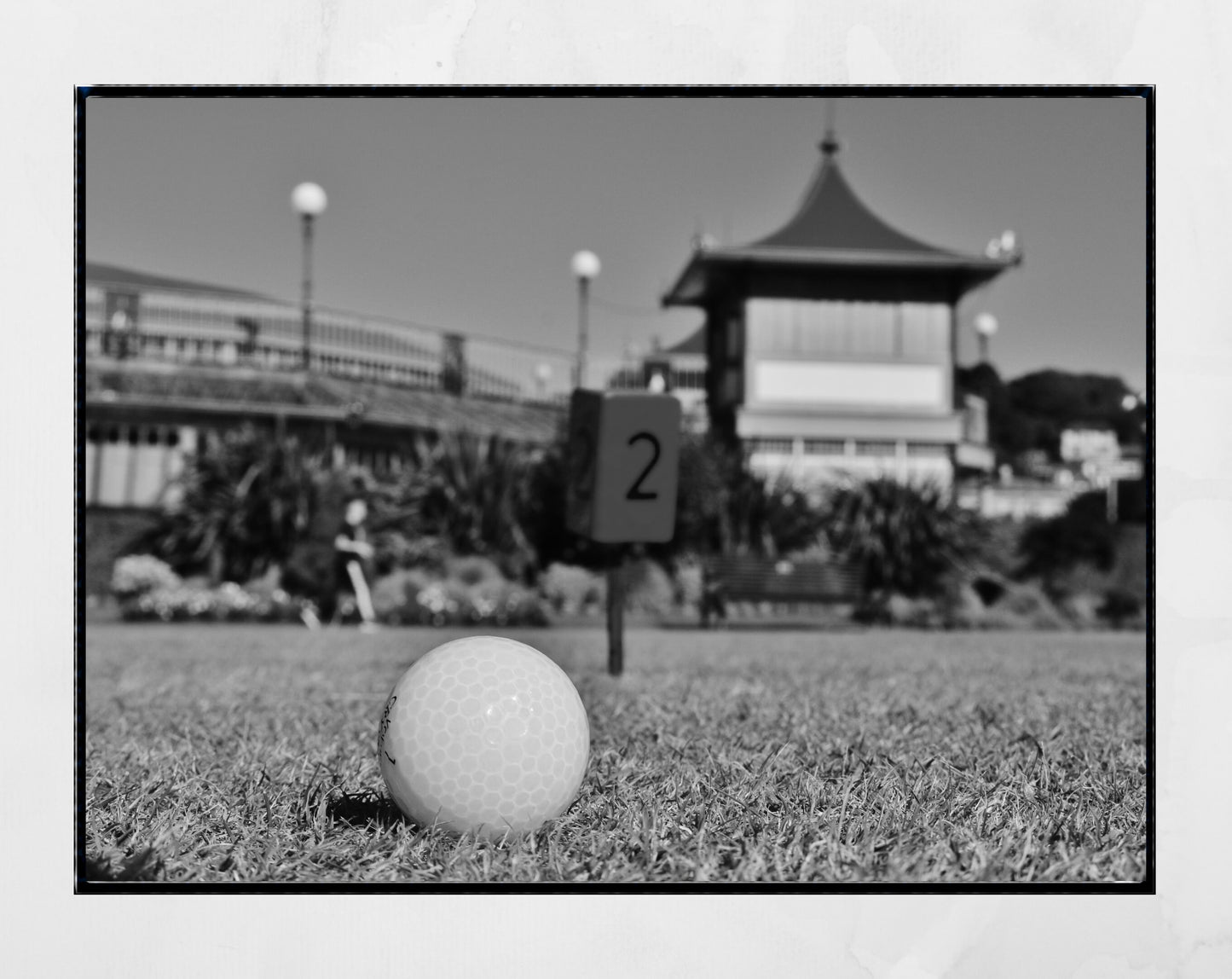 Rothesay Poster Isle Of Bute Winter Gardens Golf Putting Green Photography Black And White Wall Art