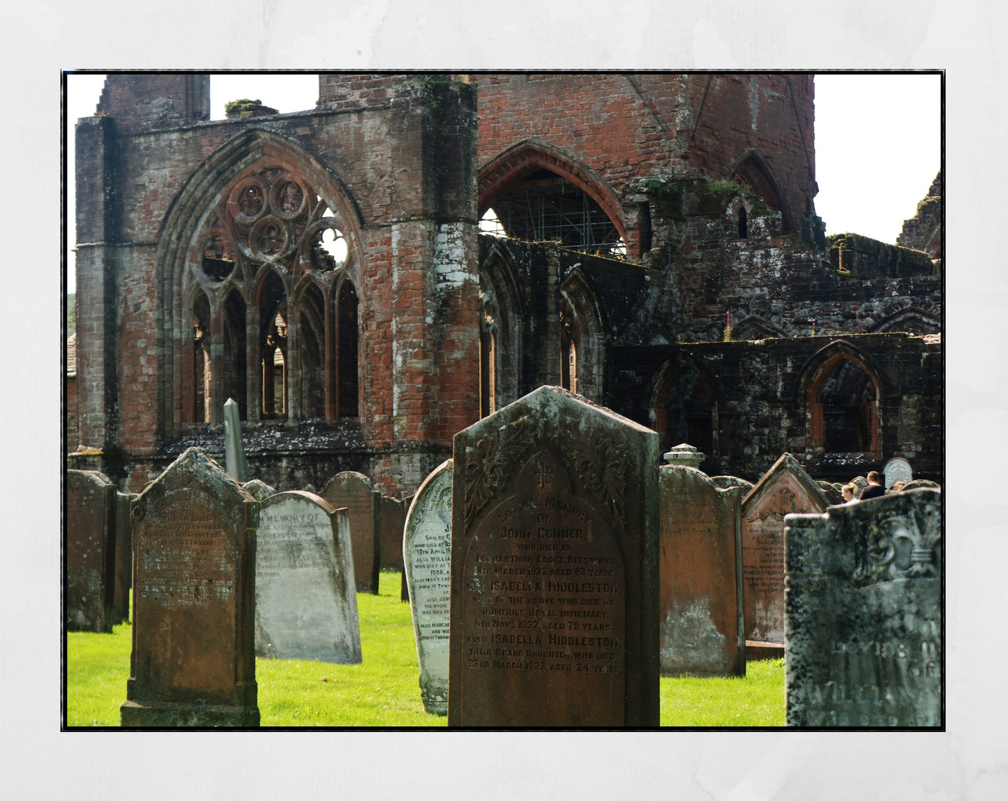 Dumfries Poster Sweetheart Abbey Graveyard Photography Print