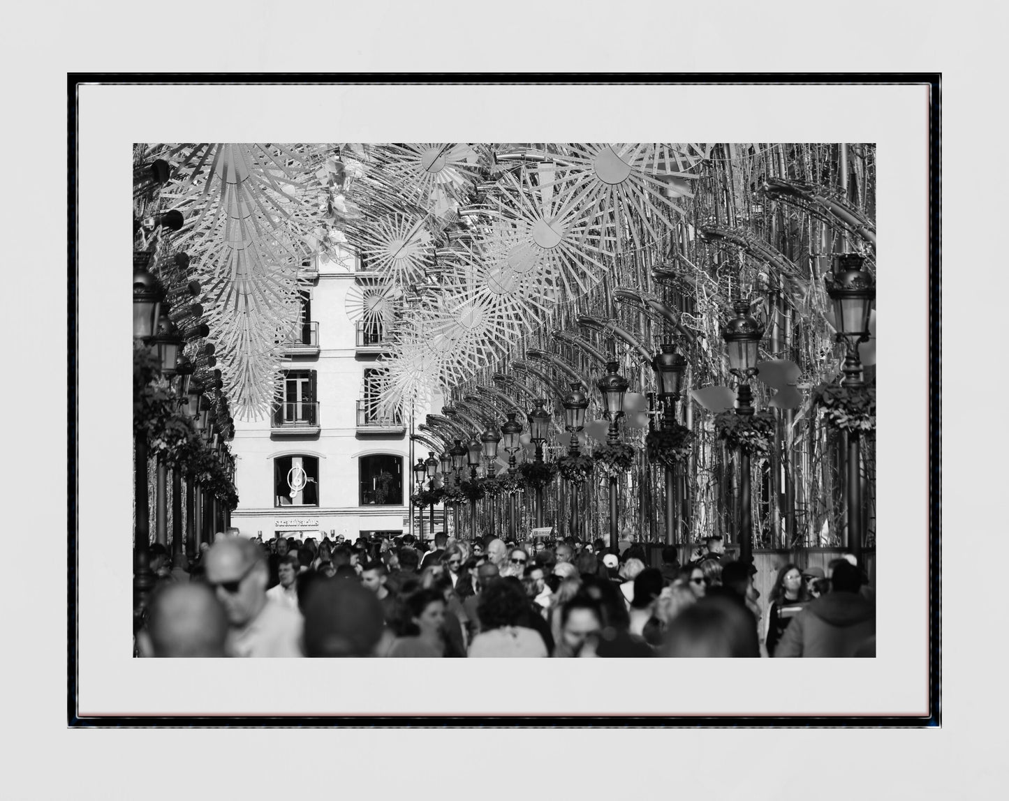Malaga Spain Christmas Decorations Photography Poster