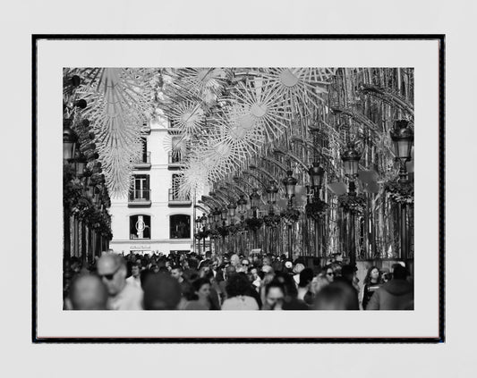 Malaga Spain Christmas Decorations Photography Poster