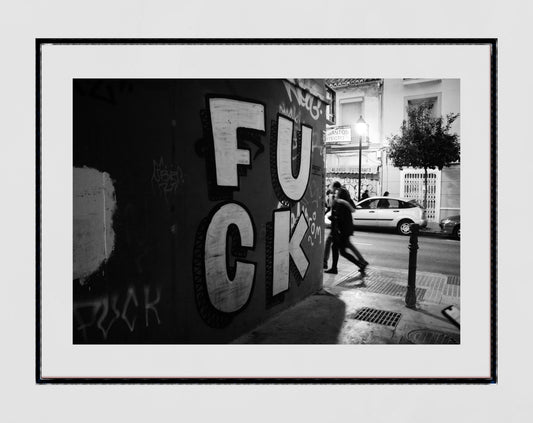 Malaga Spain Street Black And White Photography Print