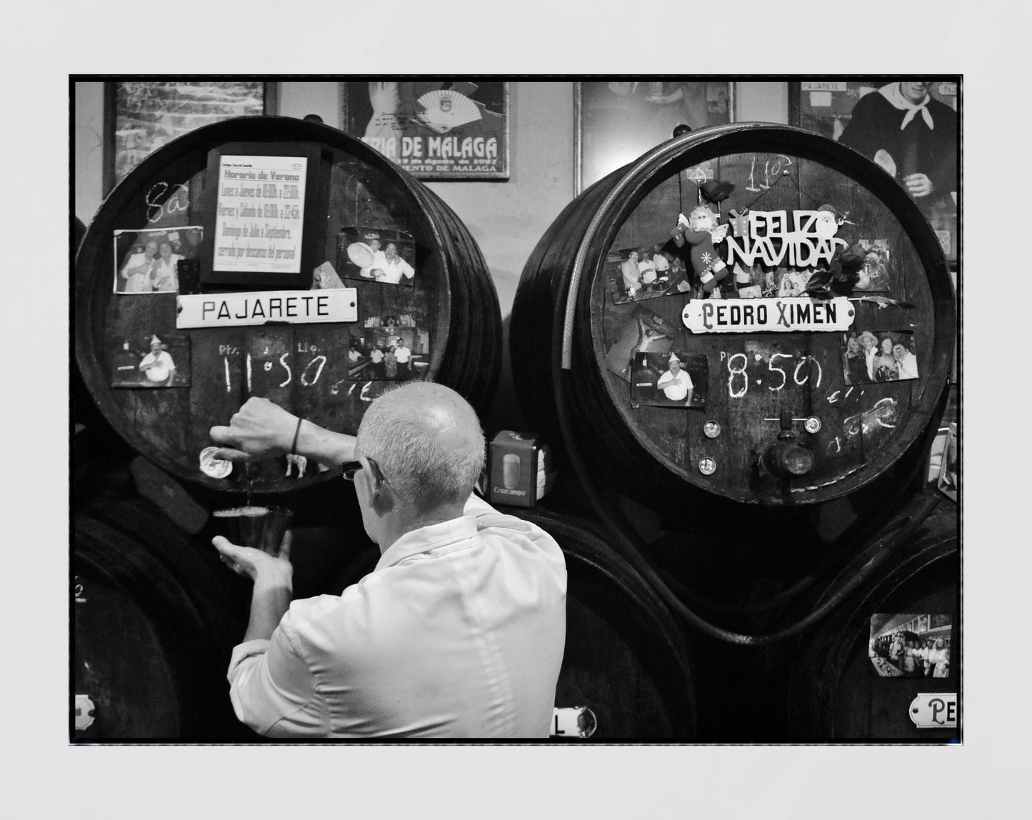 Malaga Antigua Casa de Guardia Photography Black And White Wall Art
