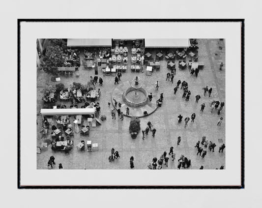 Malaga Spain Wall Art Plaza del Obispo Black And White Photography
