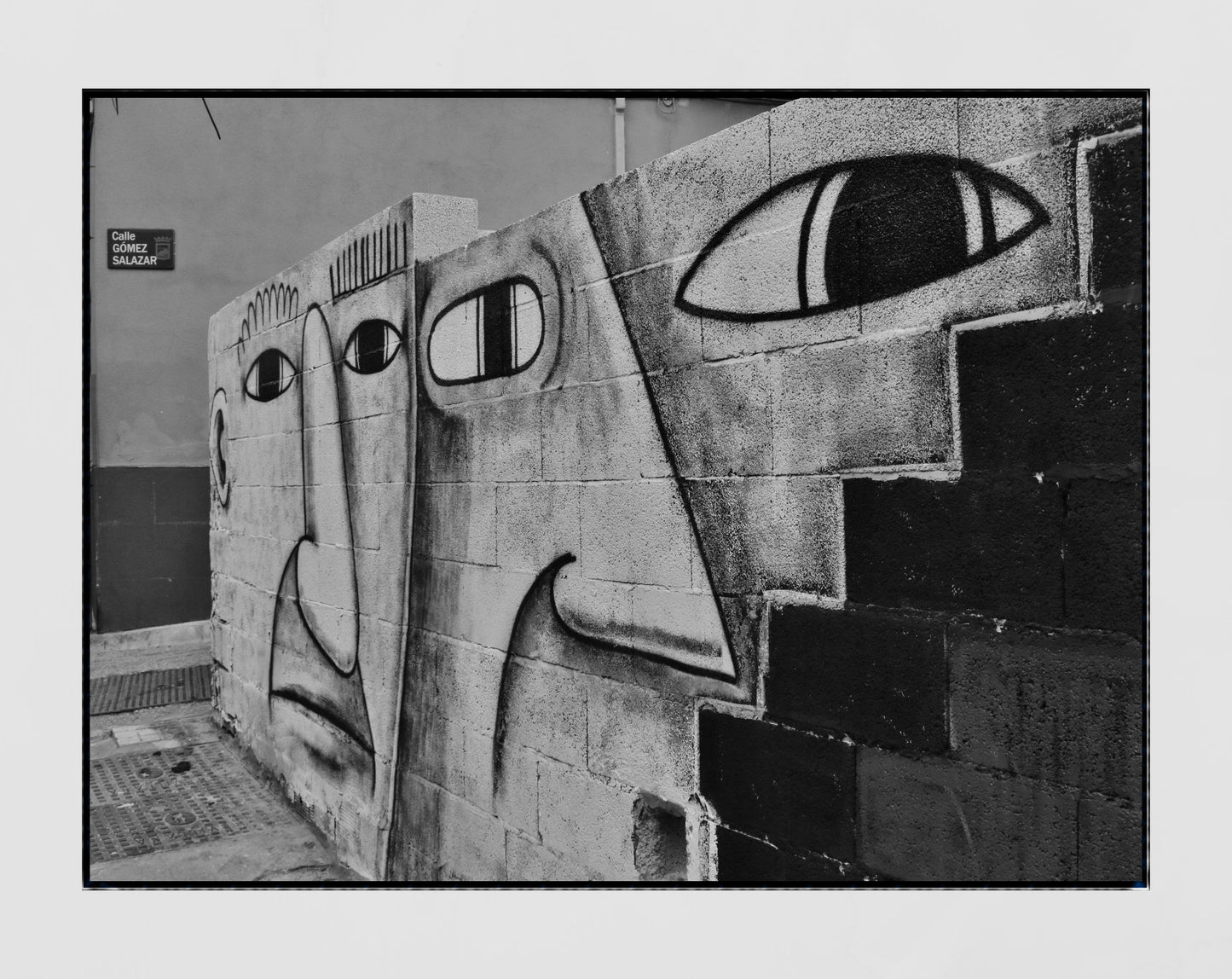 Malaga Street Art Picasso Black And White Photography Print
