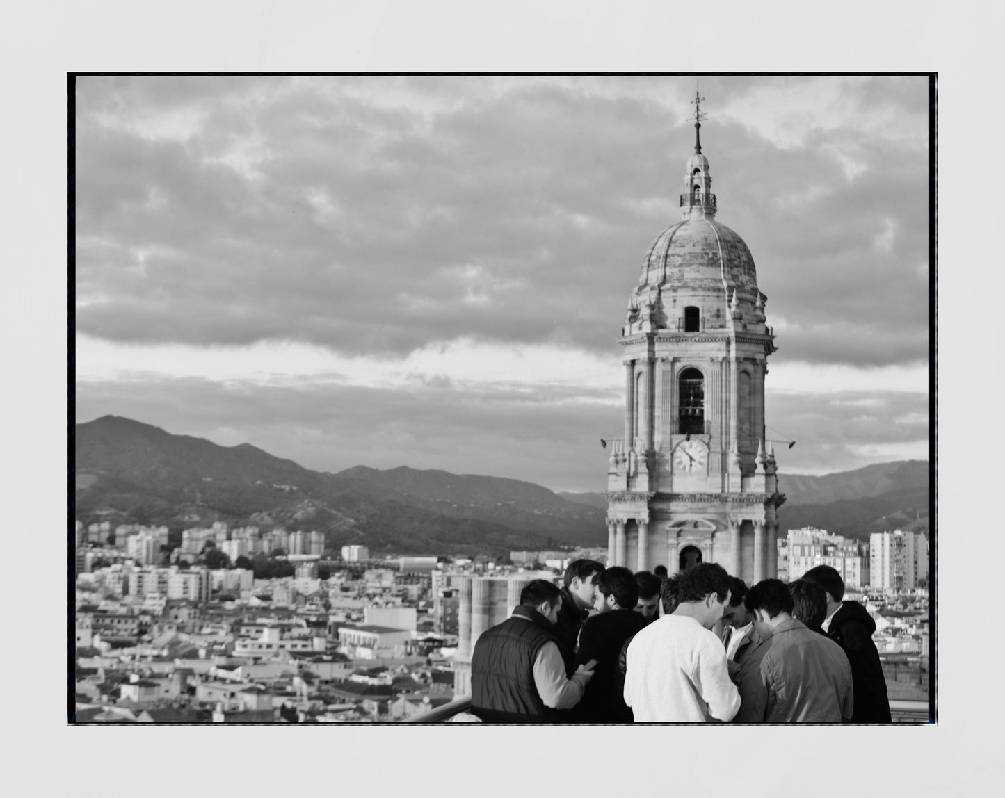 Malaga Cathedral Spain Photography Black And White Wall Art