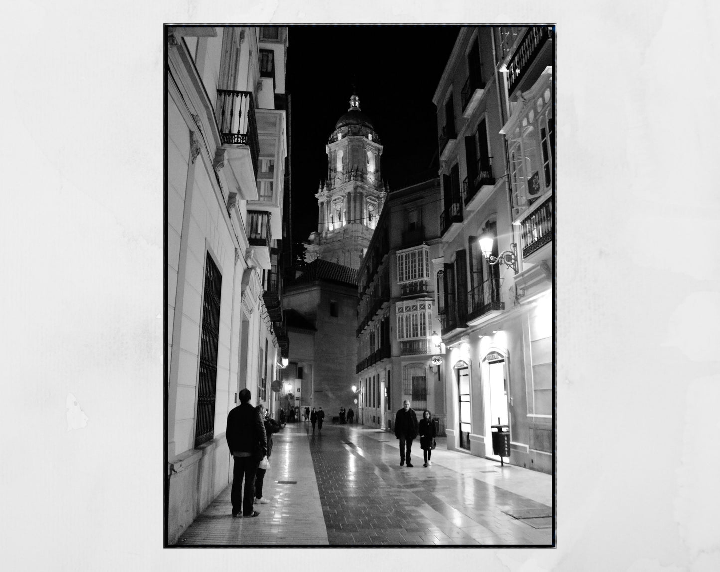 Malaga Wall Art Spain Black And White Photography Print