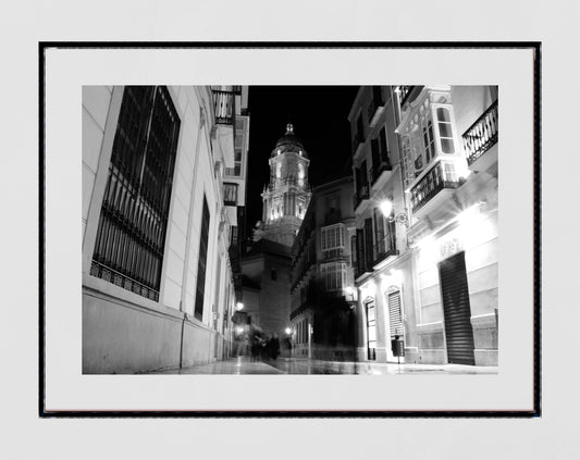 Malaga Print Spain Photography Black And White Wall Art