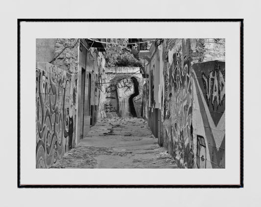 Malaga Street Art Urban Black And White Photography Print