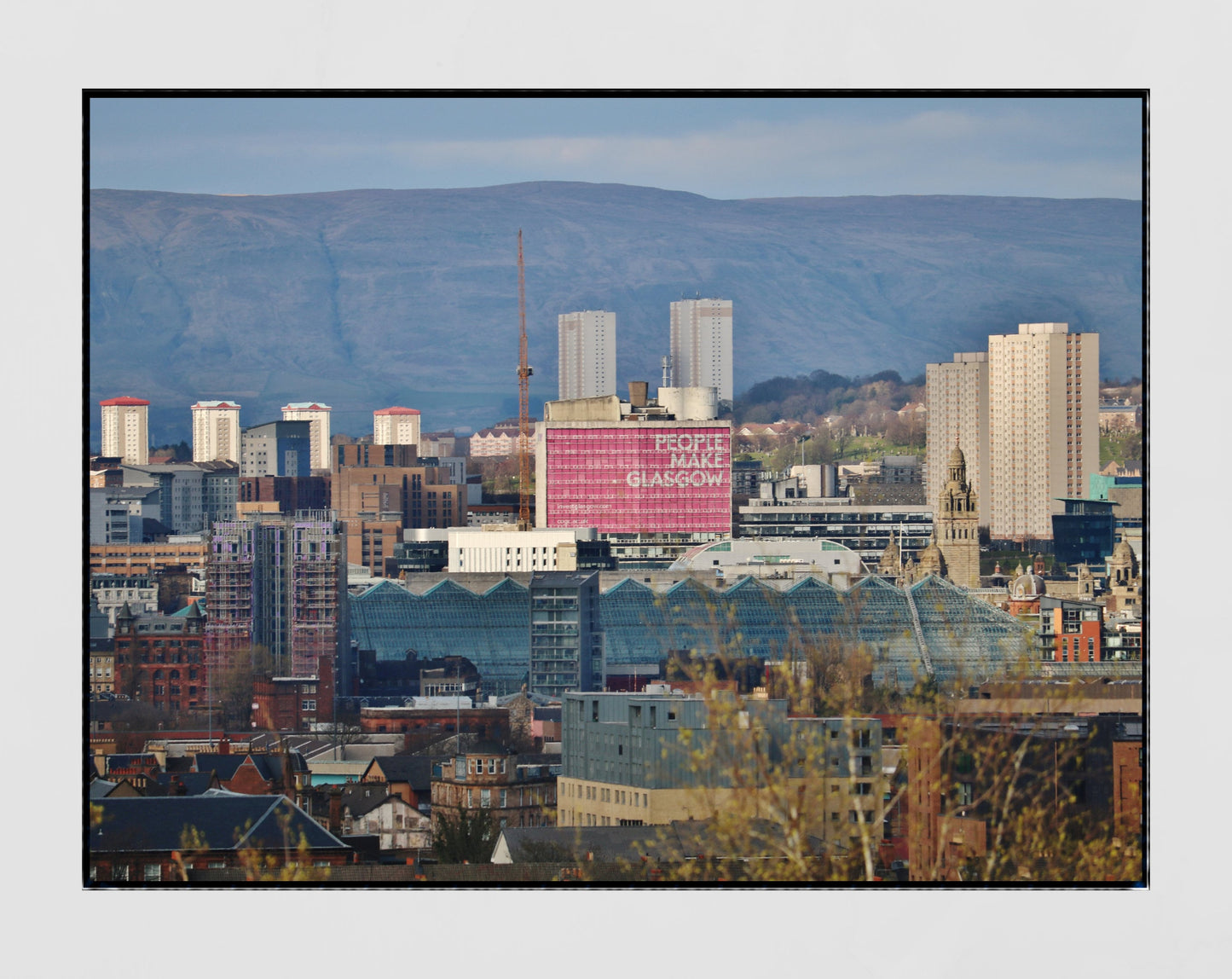 People Make Glasgow Skyline Photography Print