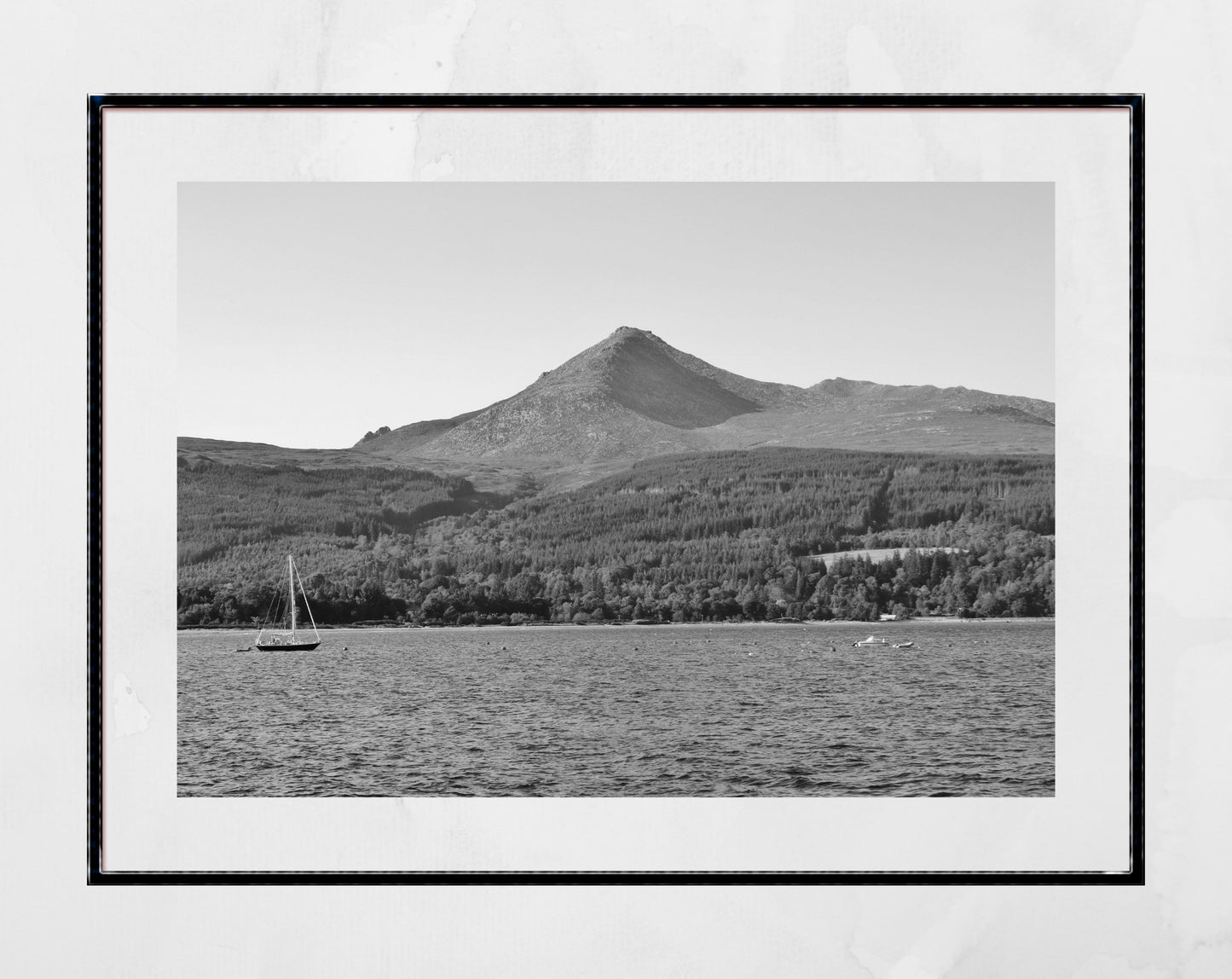 Isle of Arran Goatfell Scotland Landscape Black And White Photography Poster