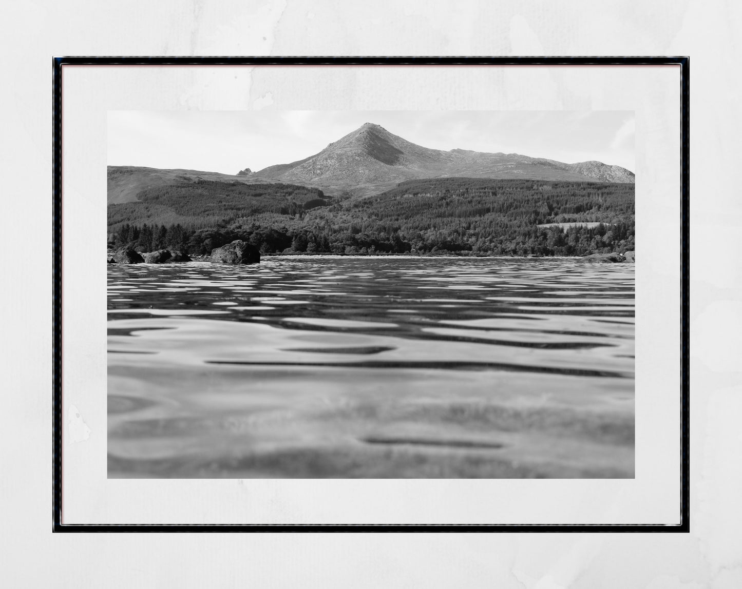 Isle of Arran Goatfell Scotland Landscape Black And White Photography Wall Print