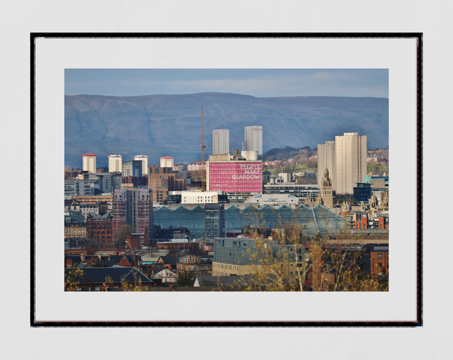 People Make Glasgow Skyline Photography Print
