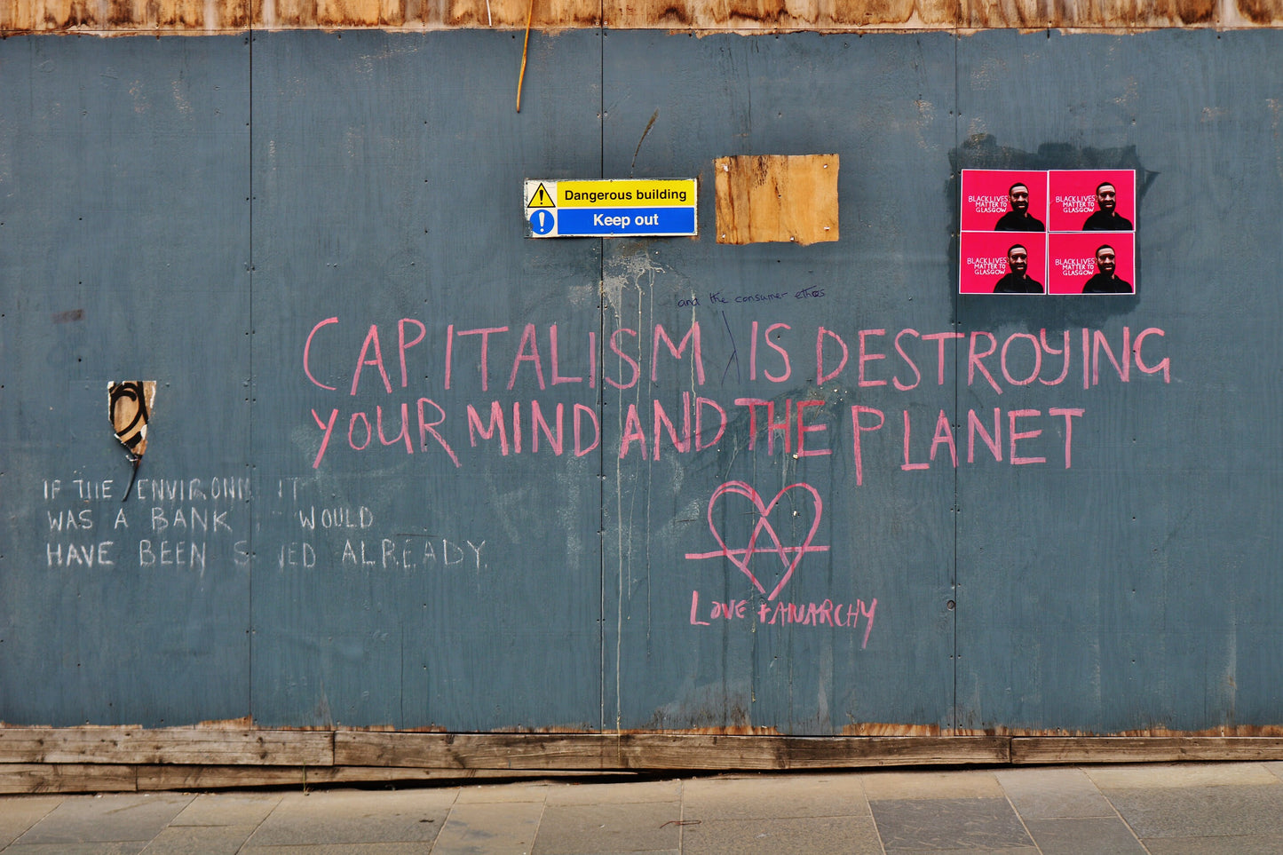 Anti Capitalist Anarchist Climate Change Art Poster