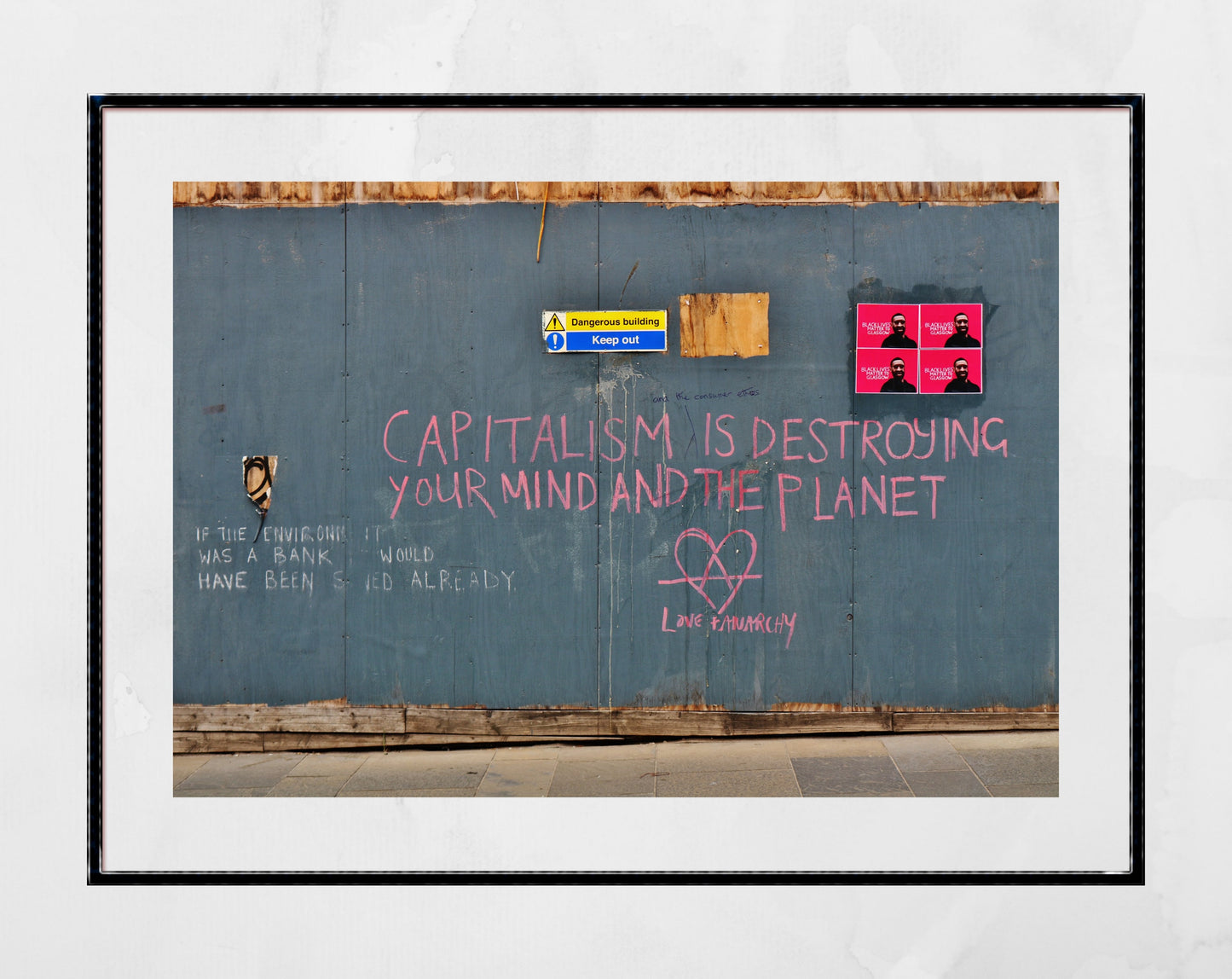 Anti Capitalist Anarchist Climate Change Art Poster
