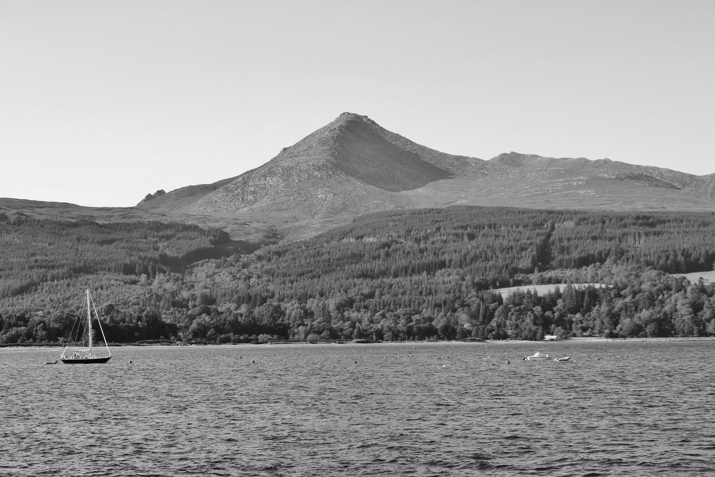 Isle of Arran Goatfell Scotland Landscape Black And White Photography Poster