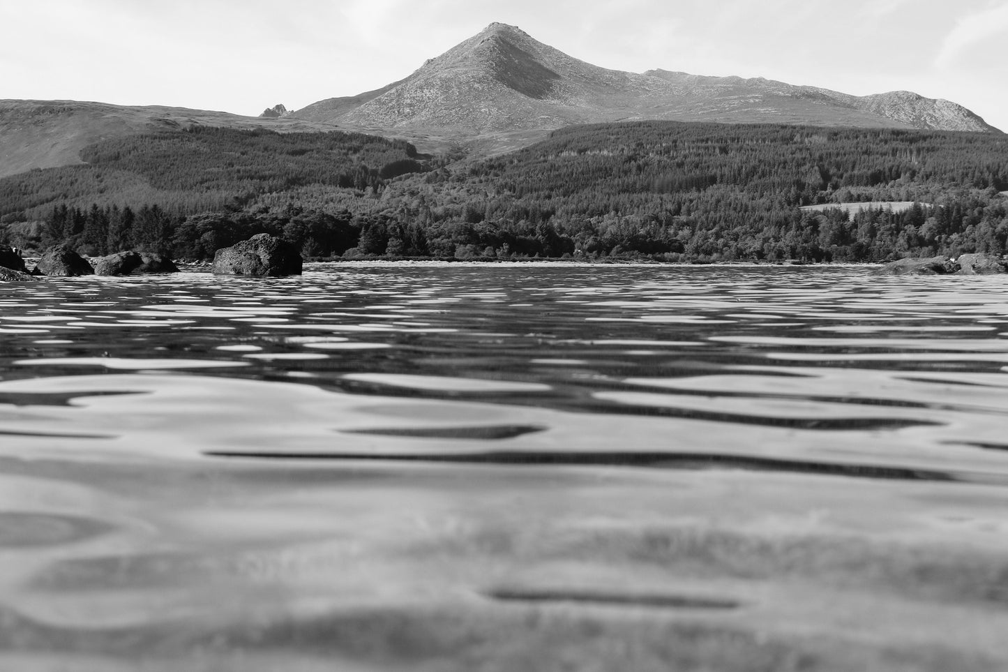 Isle of Arran Goatfell Scotland Landscape Black And White Photography Wall Print