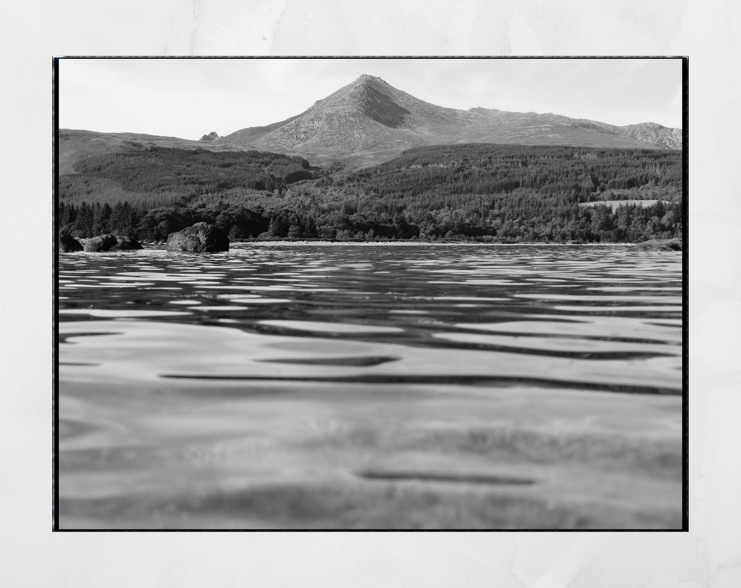 Isle of Arran Goatfell Scotland Landscape Black And White Photography Wall Print