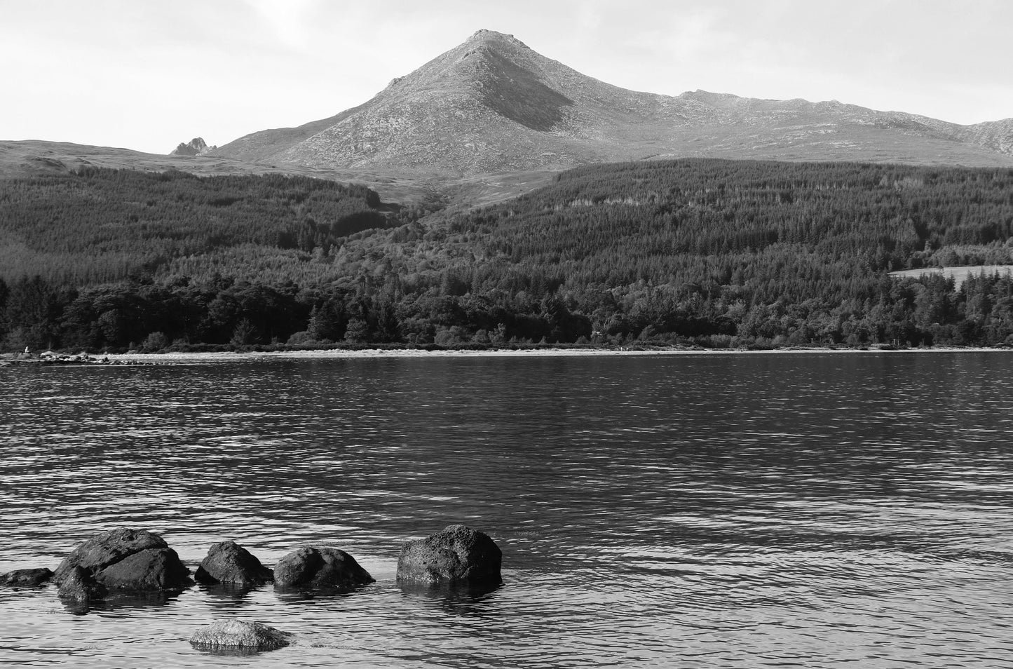 Isle of Arran Goatfell Scotland Landscape Black And White Photography Art