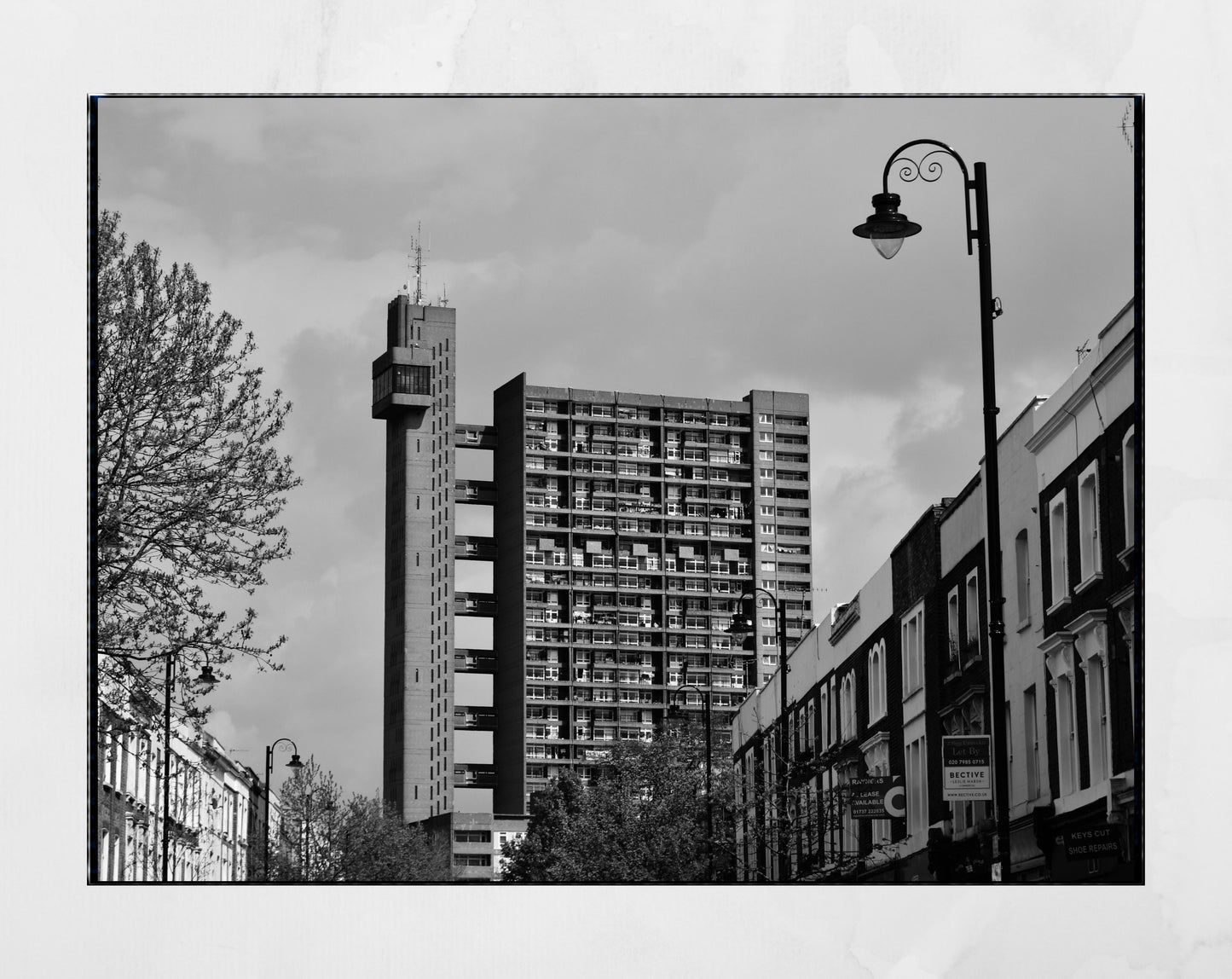Trellick Tower Poster Brutalist Wall Art Notting Hill Print London Black And White Photography