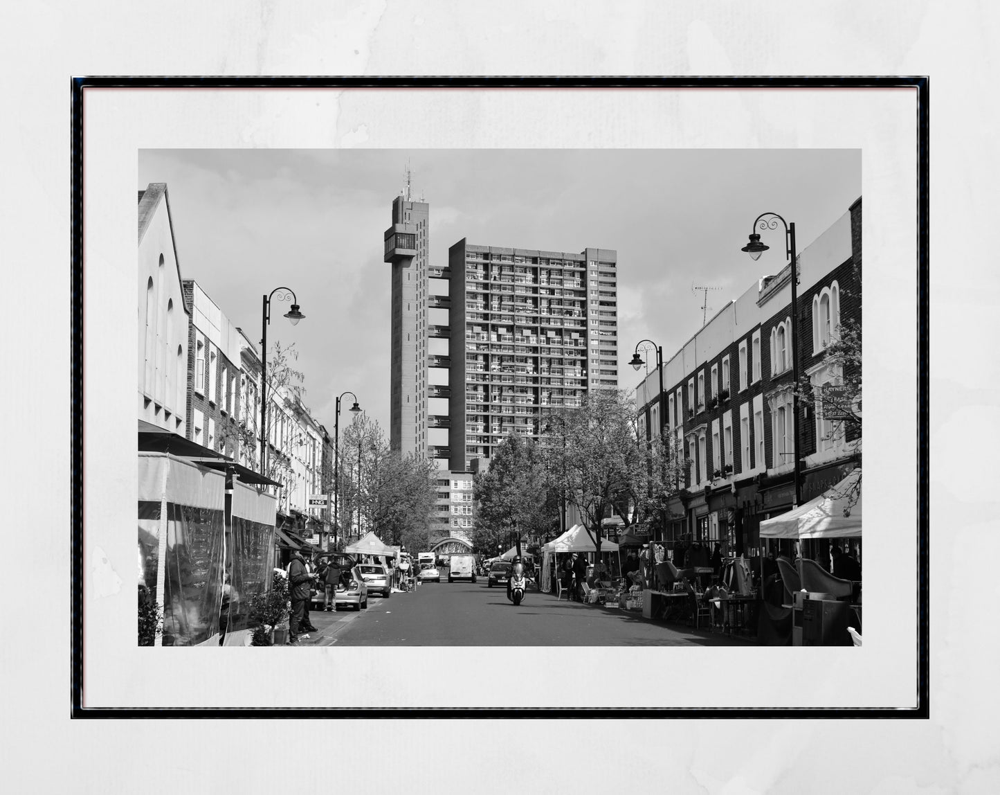 Trellick Tower Poster Brutalist Wall Art Notting Hill Black And White Print