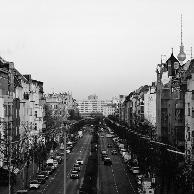 Neukölln Berlin Poster Black And White Photography Print