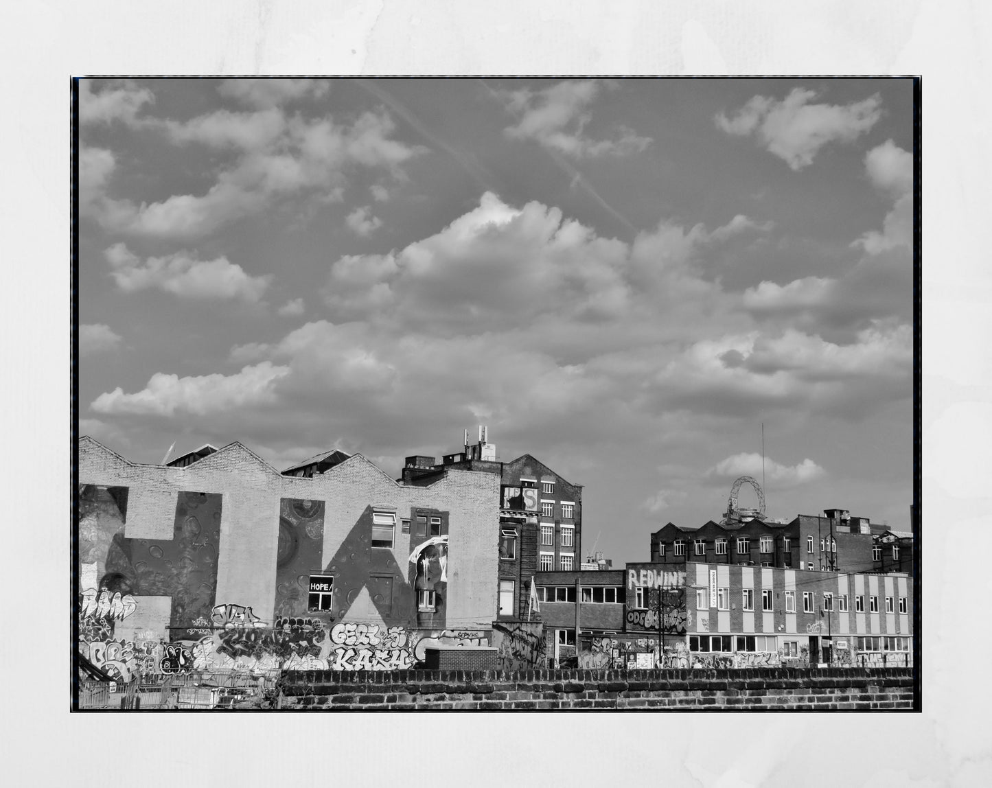 Hackey Wick London Black And White Photography Print