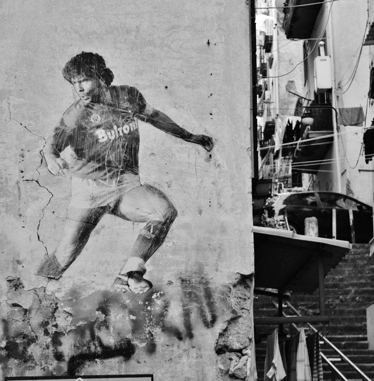 Maradona Black And White Naples Three Gallery Wall Prints