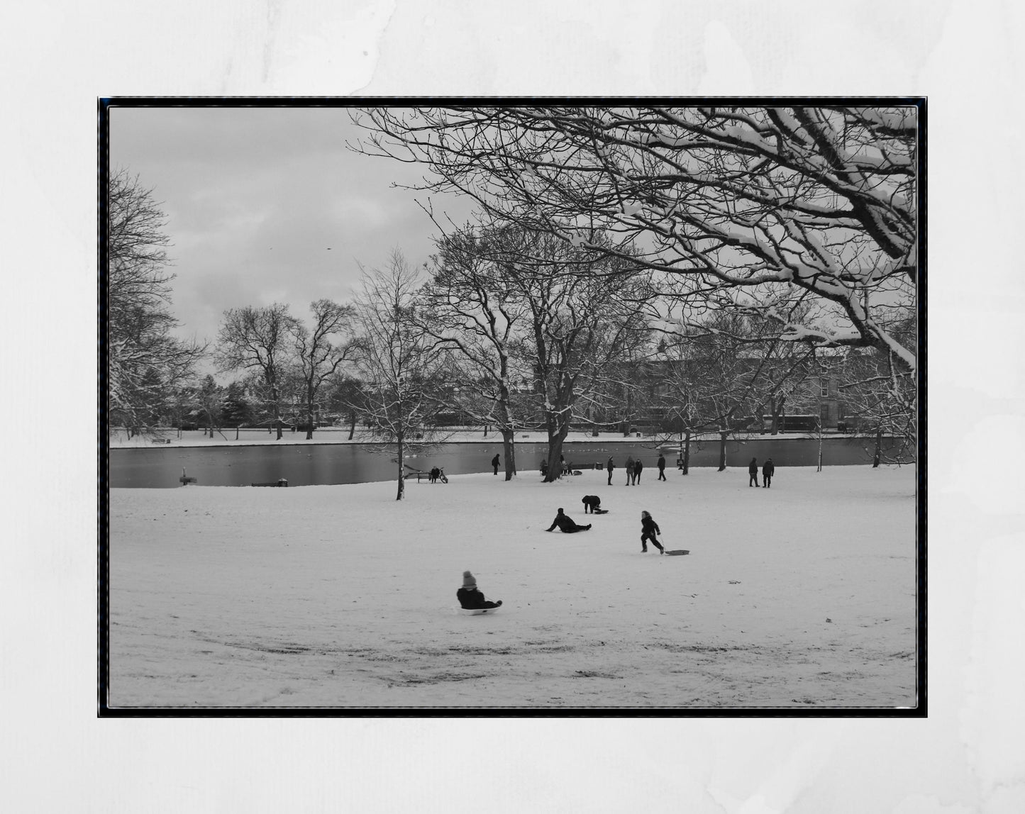 Queen's Park Glasgow Black And White Photography Print