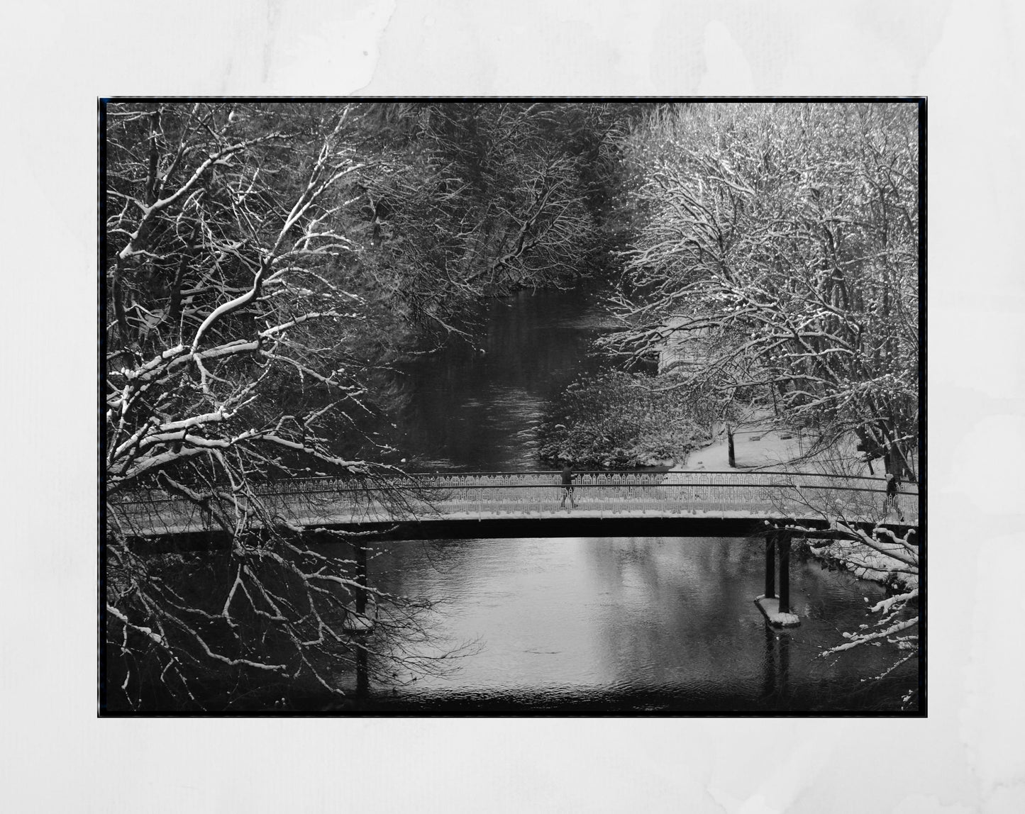 Glasgow Photography Queen Margaret Drive River Kelvin Black And White Print