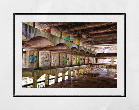 Brutalist Wall Art Abandoned St Peter's Seminary Photography Print