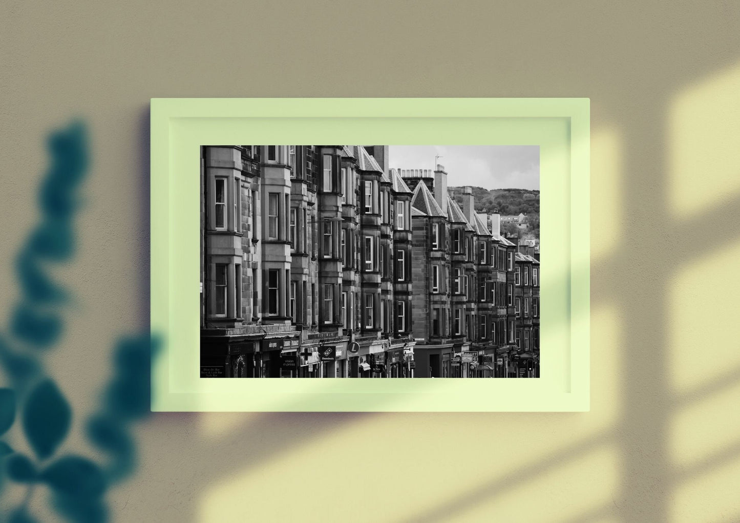 Morningside Edinburgh Tenements Black And White Photography Print
