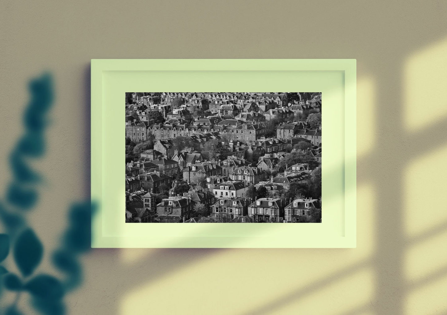 Edinburgh Buildings Black And White Photography Print