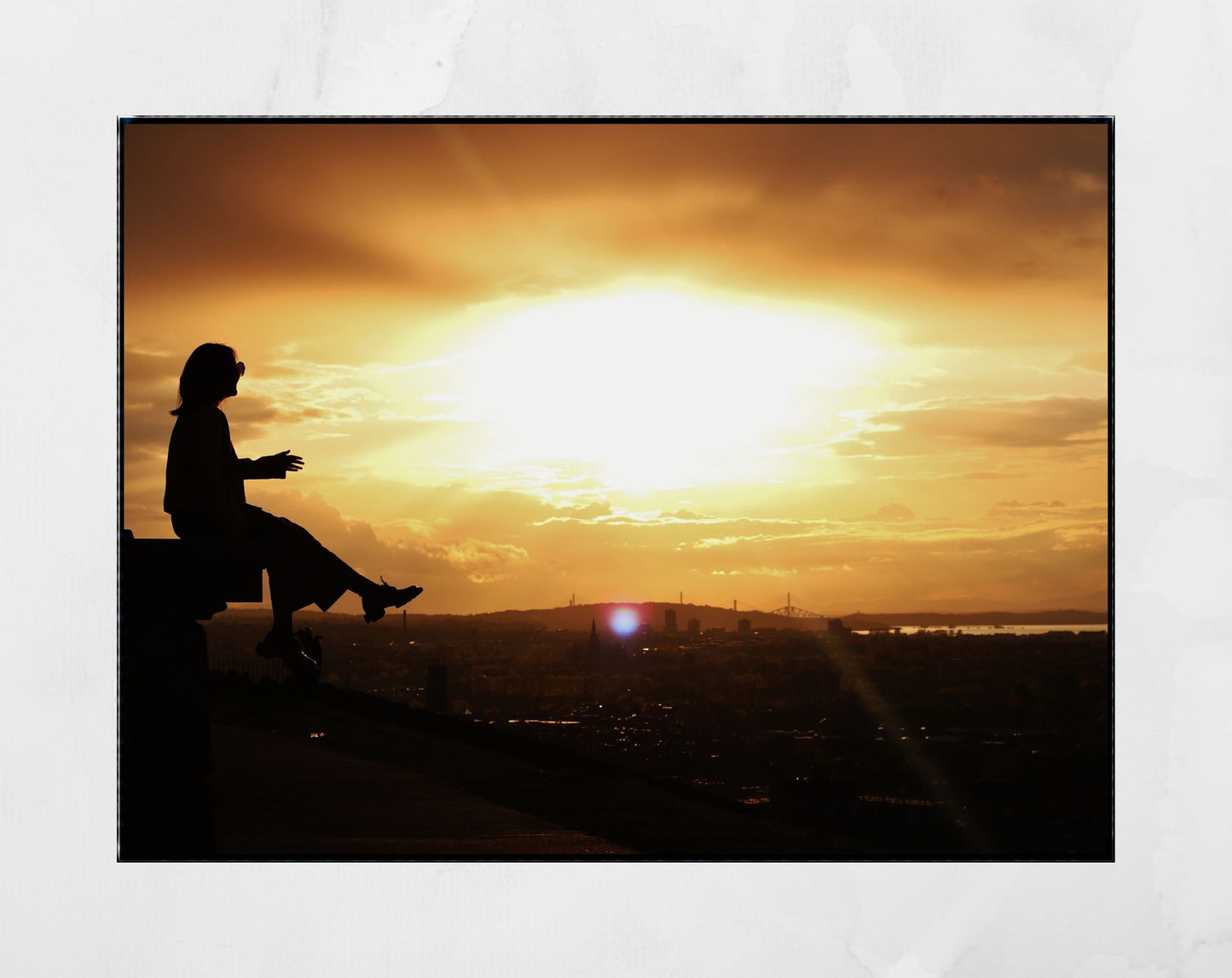 Edinburgh Calton Hill Sunset Photography Print
