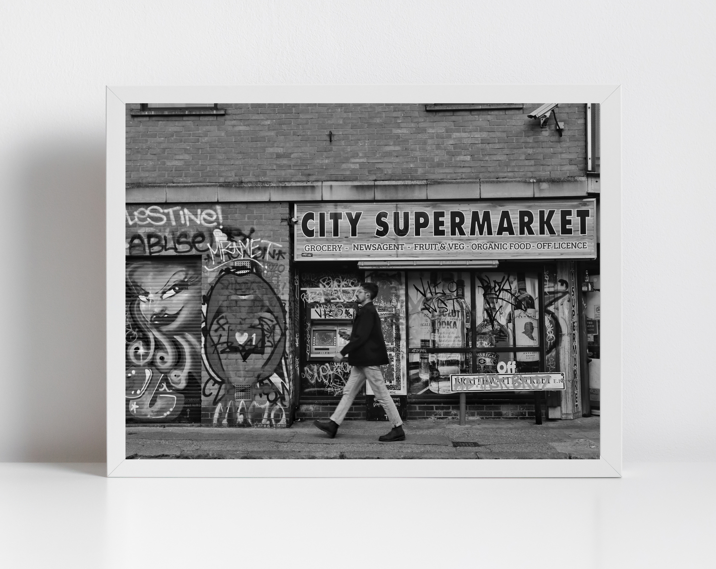 East London Street Black And White Photography Shoreditch Print