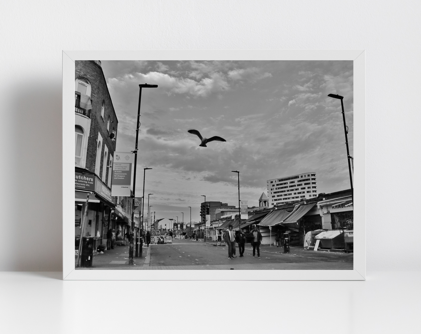 Ridley Road Market Dalston London Street Black And White Photography Print