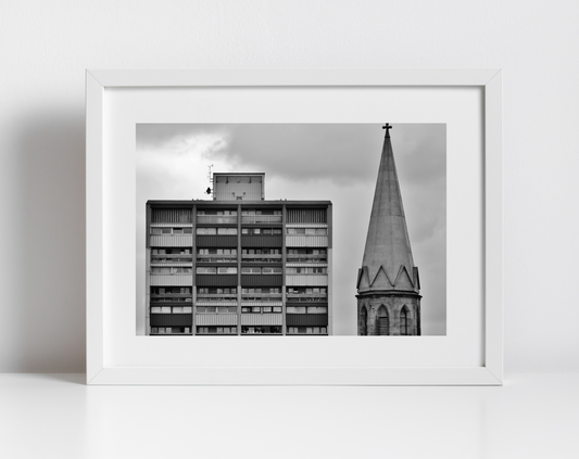 Leith Edinburgh Black And White Photography Brutalist Print