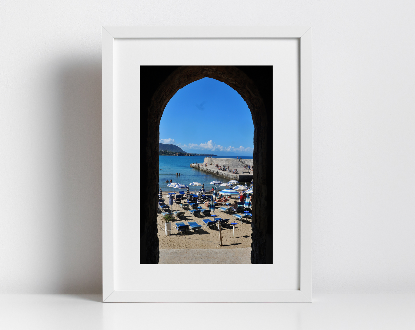 Italian Beach Photography Cefalù Sicily Print