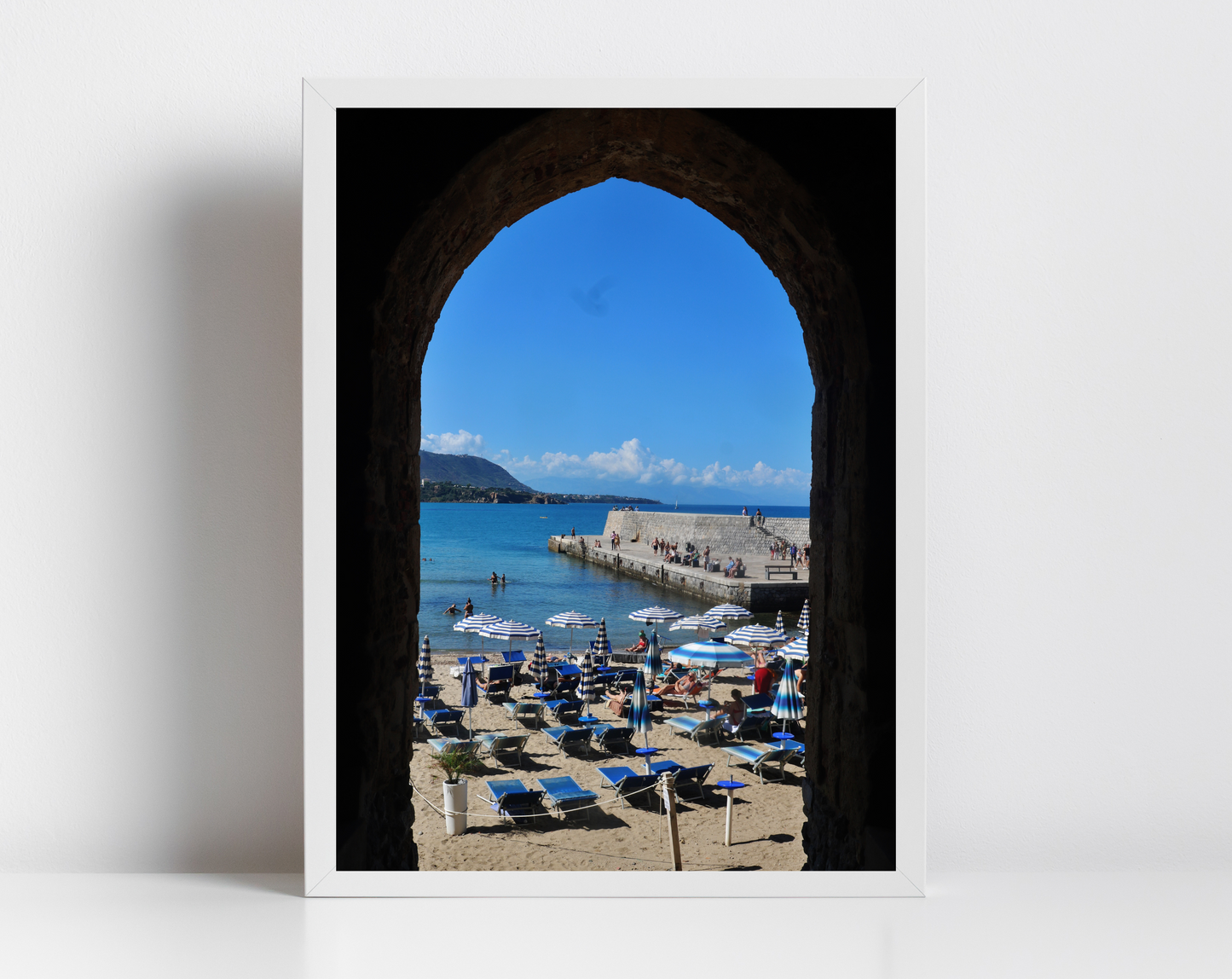 Italian Beach Photography Cefalù Sicily Print