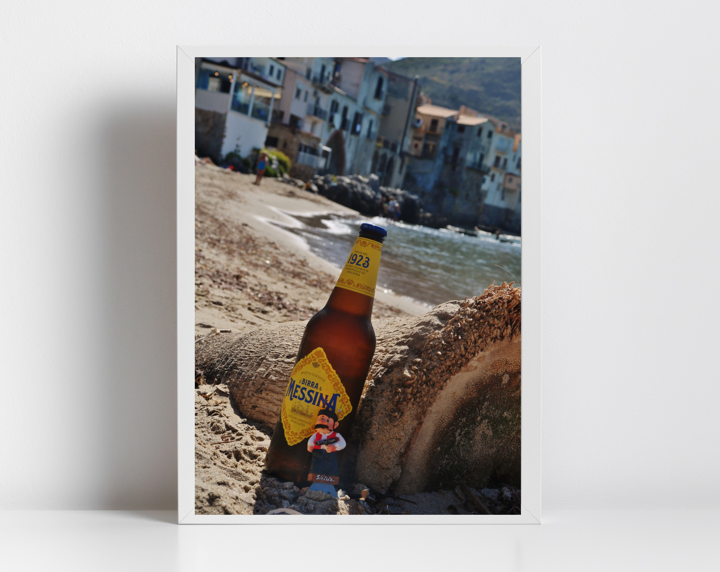 Birra Messina Sicilian Wall Art Cefalù Beach Photography Print