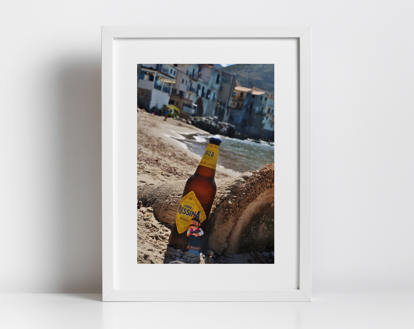 Birra Messina Sicilian Wall Art Cefalù Beach Photography Print