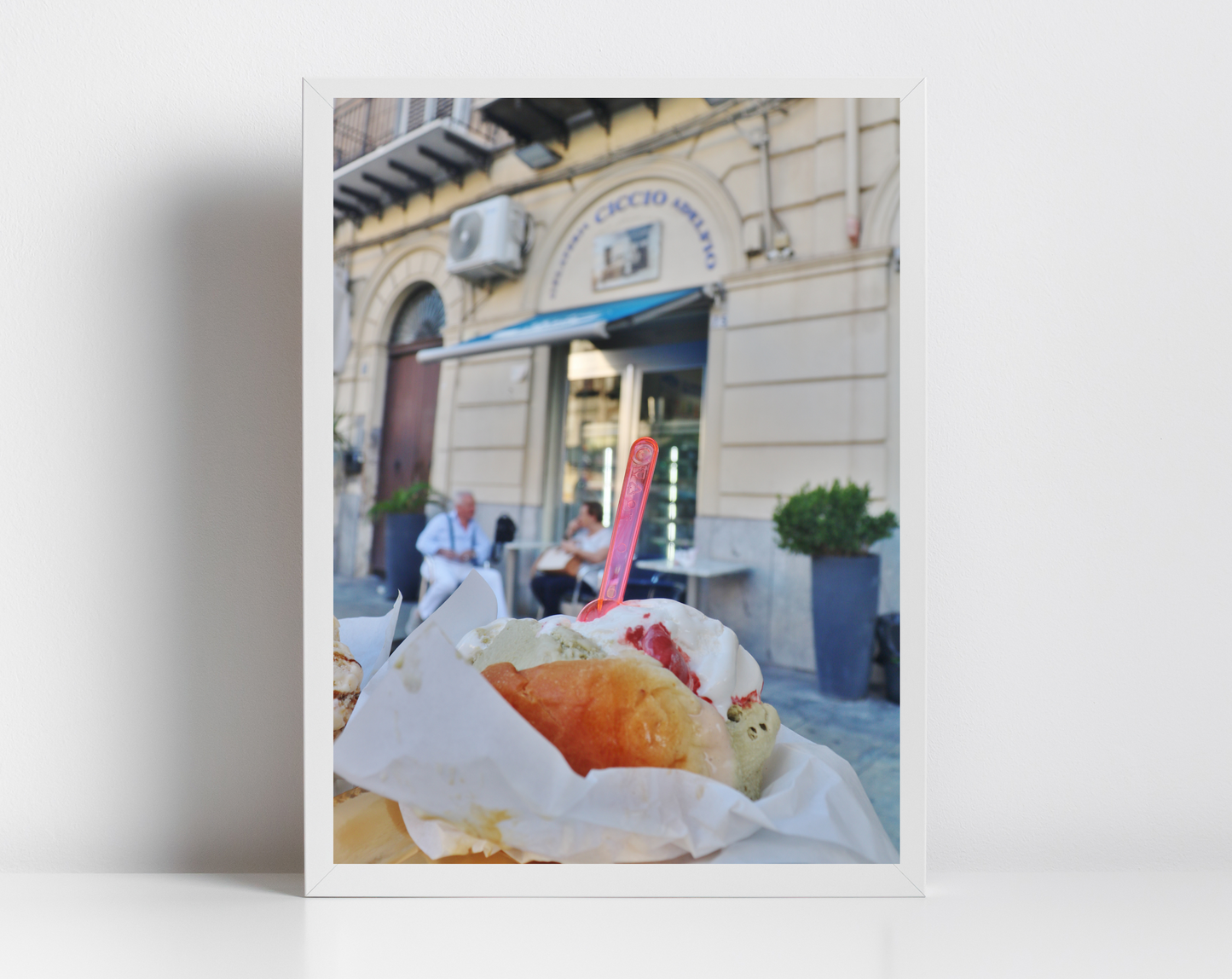 Brioche con Gelato Sicily Photography Print