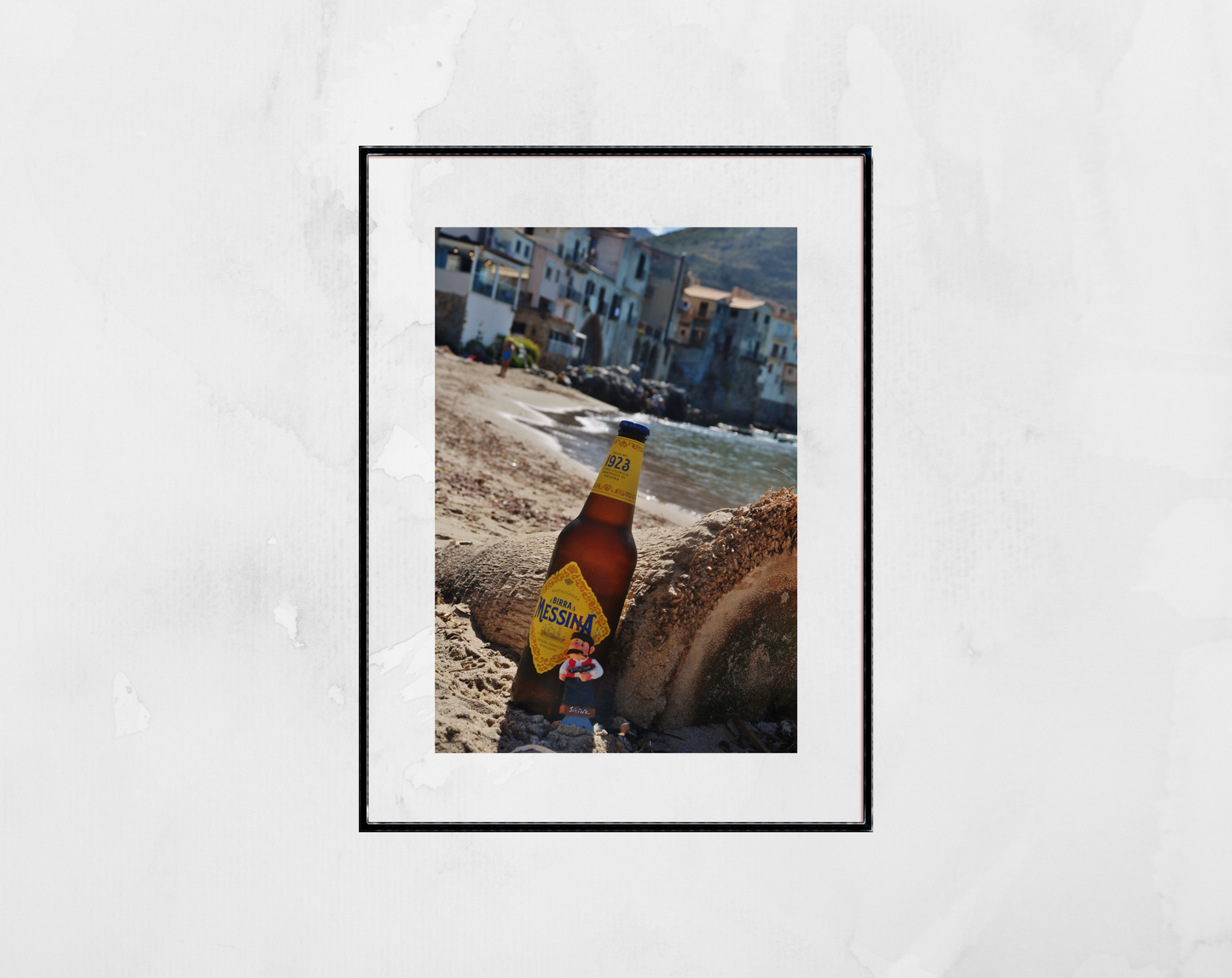 Birra Messina Sicilian Wall Art Cefalù Beach Photography Print