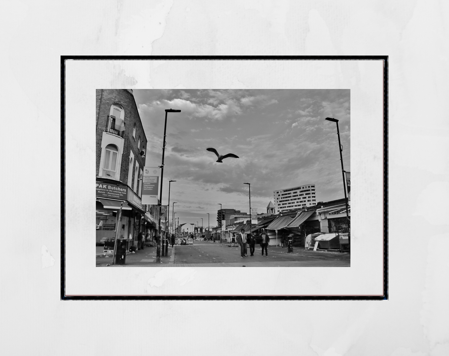 Ridley Road Market Dalston London Street Black And White Photography Print